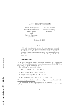 Closed measure zero sets