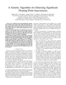 A Genetic Algorithm for Detecting Significant Floating