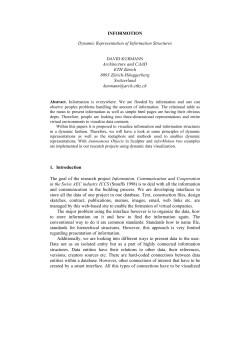 INFORMOTION Dynamic Representation of Information Structures