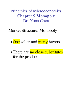 Chapter 9 Monopoly