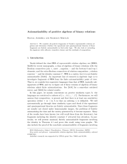 Axiomatizability of positive algebras of binary relations