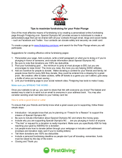 Tips to maximize fundraising for your Polar Plunge