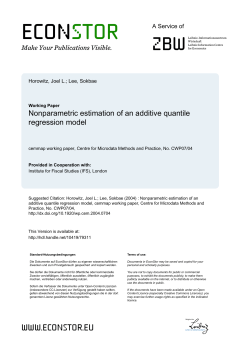 Nonparametric Estimation of an Addictive Quantile
