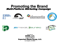 Promoting the Brand - Mi Eco Casa Tu Eco Casa TV Show