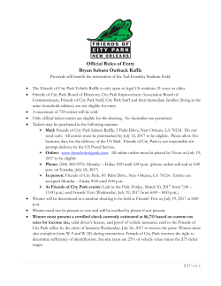 Official Rules of Entry Bryan Subaru Outback Raffle
