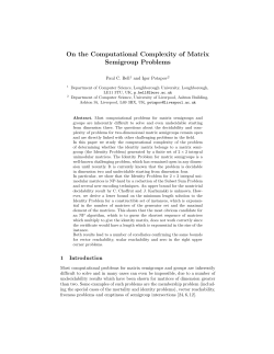 On the Computational Complexity of Matrix Semigroup Problems