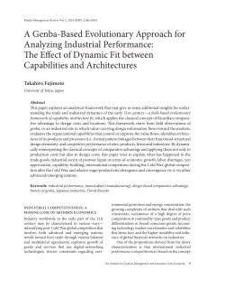 A Genba-Based Evolutionary Approach for Analyzing Industrial