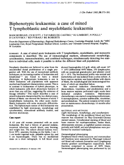Biphenotypic leukaemia: a case of mixed T lymphoblastic and