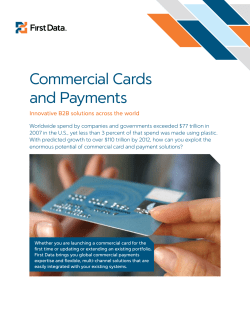 Commercial Cards and Payments