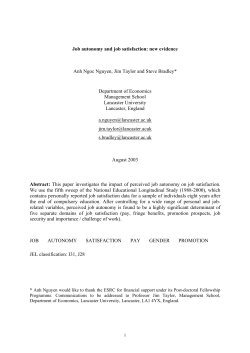 High school dropouts and job satisfaction