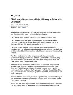 SB County Supervisors Reject Dialogue Offer With Chumash