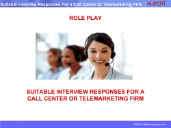 Suitable Interview Responses For a Call Centre Or Telemarketing Firm