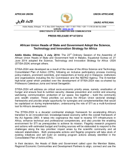 African Union Heads of State and Government Adopt the