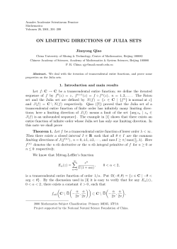 on limiting directions of julia sets