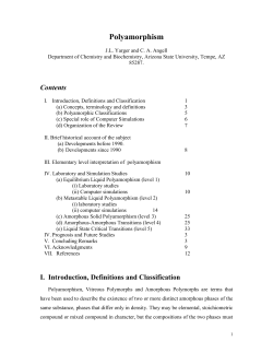 Polyamorphism - public.asu.edu