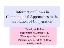 Information Flows in Computational Approaches to the Evolution of
