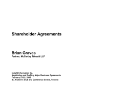 Shareholder Agreements