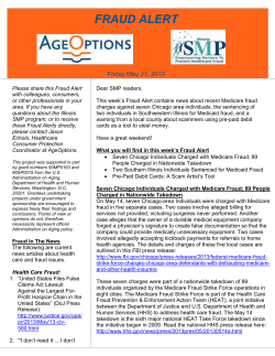 SMP Fraud Alert - May 31, 2013