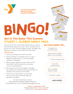 Get In The Game This Summer STUART C. GILDRED FAMILY YMCA