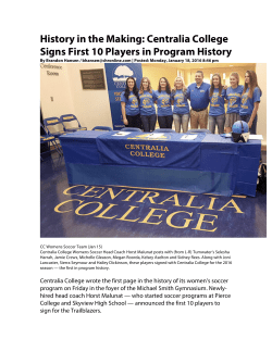 History in the Making: Centralia College Signs First 10 Players in