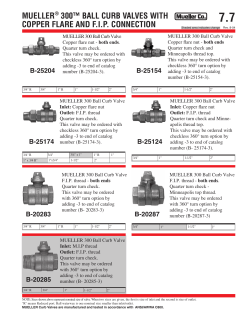 mueller® 300™ ball curb valves with copper flare and