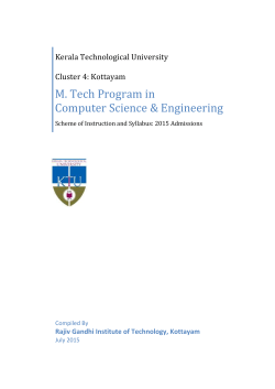 M.TECH-CSE Scheme - Mangalam College of Engineering