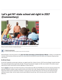 Let`s get NY state school aid right in 2017