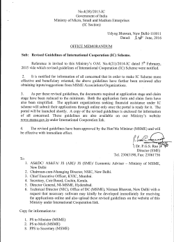 Revised Guidelines of the Scheme for International Cooperation