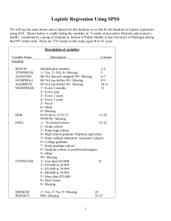 Logistic Regression Using SAS