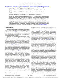 Simulation and theory of a model for tetrahedral colloidal