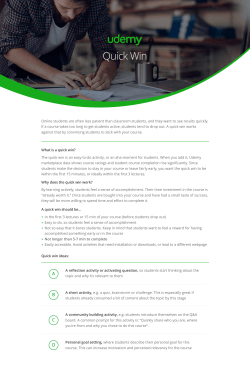 Quick Win - Udemy Teach