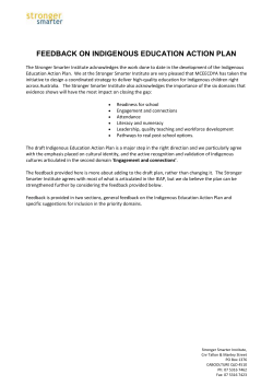 feedback on indigenous education action plan
