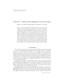 Reach for A&lowast;: Shortest Path Algorithms with