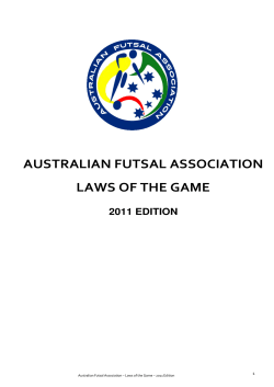 australian futsal association laws of the game