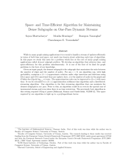 and Time-Efficient Algorithm for Maintaining Dense Subgraphs on