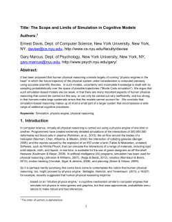 2. Simulation-based physical reasoning