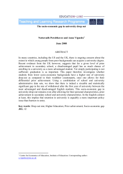 The socio-economic gap in university drop out