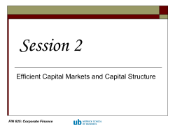 Corporate Financing Decisions and Market Efficiency