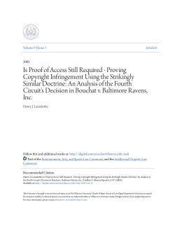 Proving Copyright Infringement Using the Strikingly Similar Doctrine