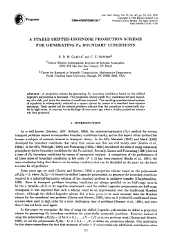 a stable shifted-legendre projection scheme for generating pn