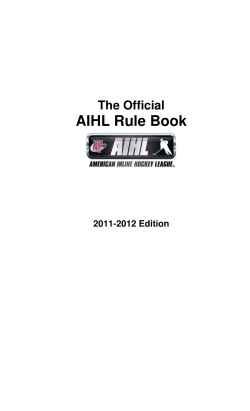 AIHL Rule Book