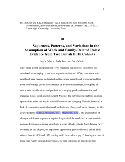 Diversity in the assumption of work and family related roles