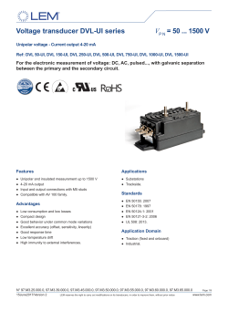 Voltage Transducer DVL-UI series VPN = 50 1500 V