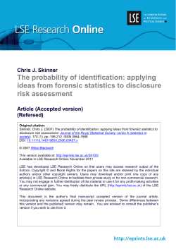 The probability of identification