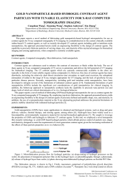 gold nanoparticle-based hydrogel contrast agent particles with