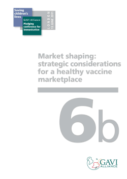 6b. Market shaping: strategic considerations for a healthy vaccine