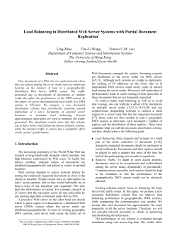 Load Balancing in Distributed Web Server Systems with