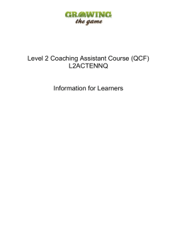 Level 2 Tennis Coaching Course Information