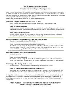 Campus Move-In Instructions - York College of Pennsylvania