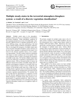 Multiple steady-states in the terrestrial atmosphere
